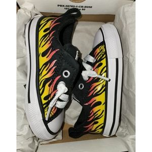 Converse Black w/ Flames Toddler Sz 7